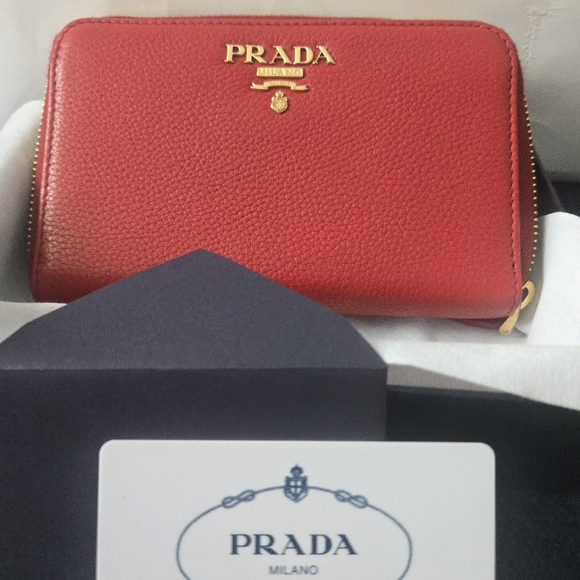 Prada Red Leather Wallet - Picture 1 of 10